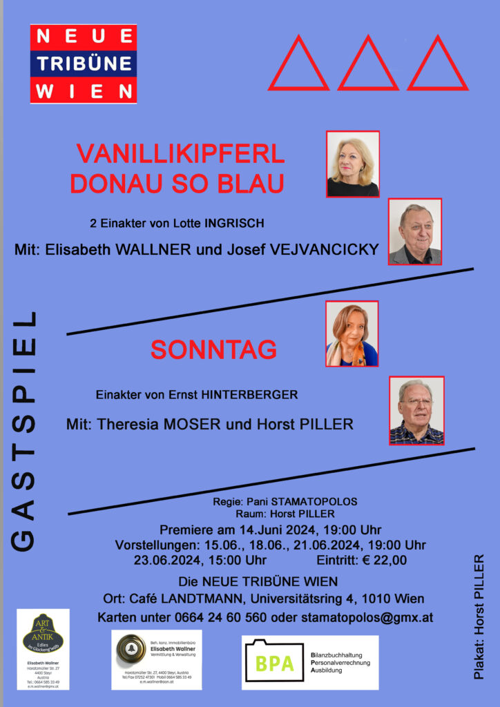 „Vanillikipferln“ und „Donau so blau“ von Lotte Ingrisch Mit Elisabeth Wallner, Josef Vejvancicky